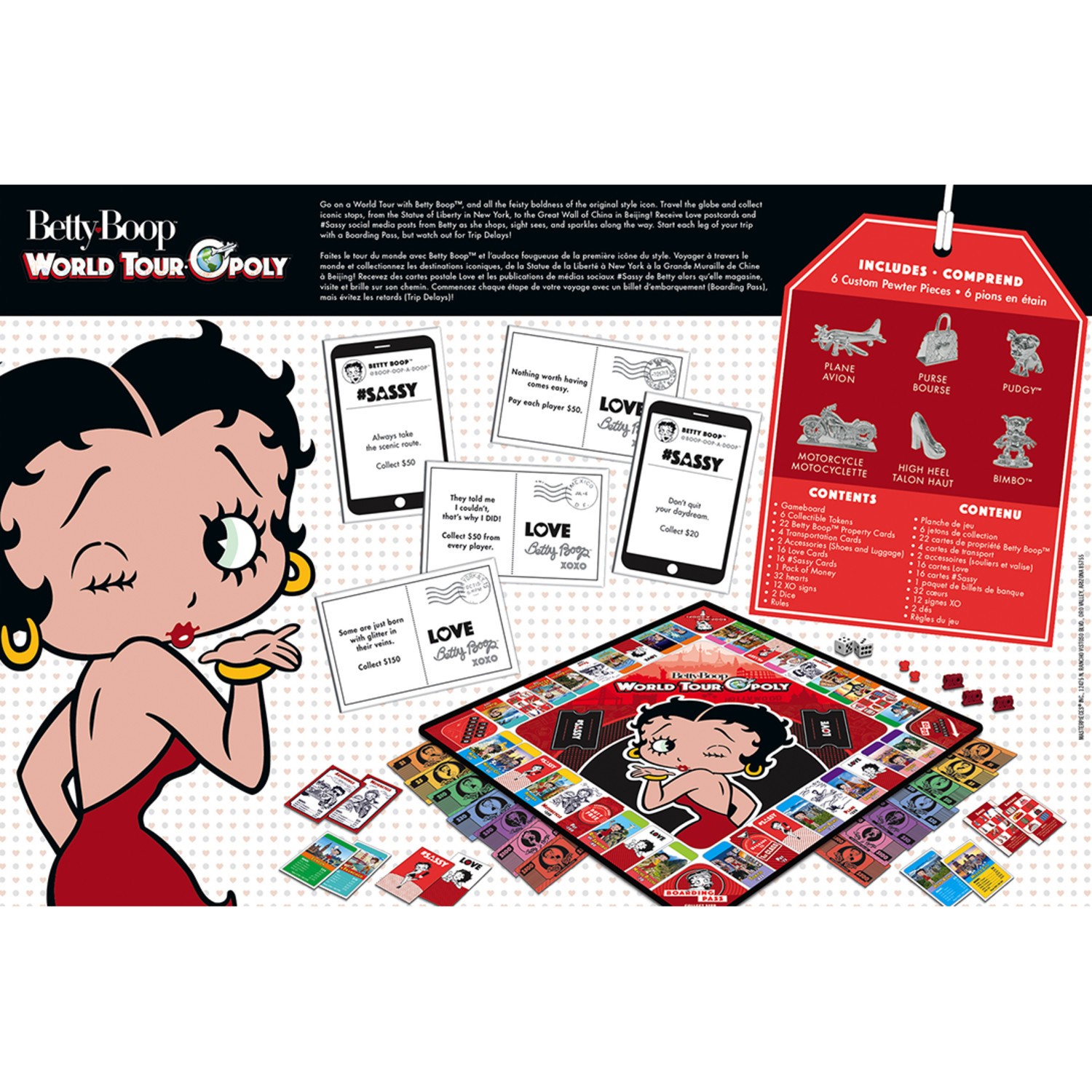 MasterPieces – Betty Boop – World Tour Opoly Family Board Game