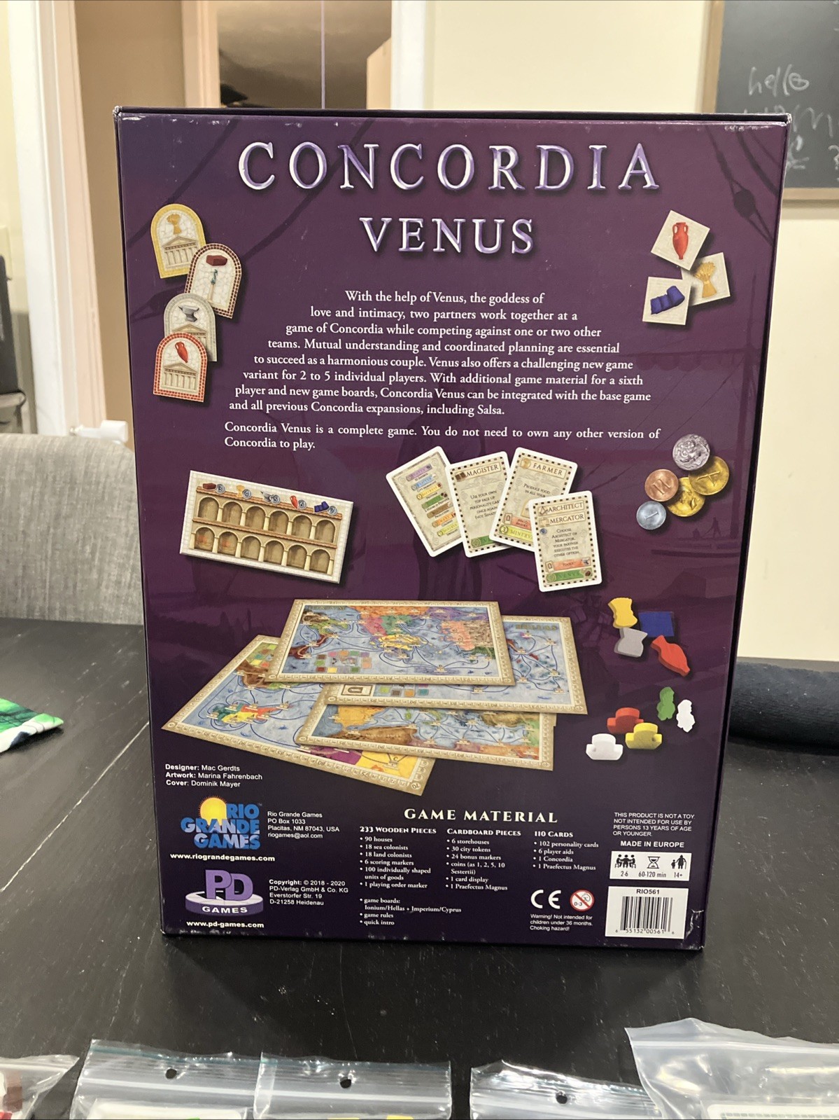 Concordia Venus Board Game With Salsa Expansion & Aegyptus et Creta maps.