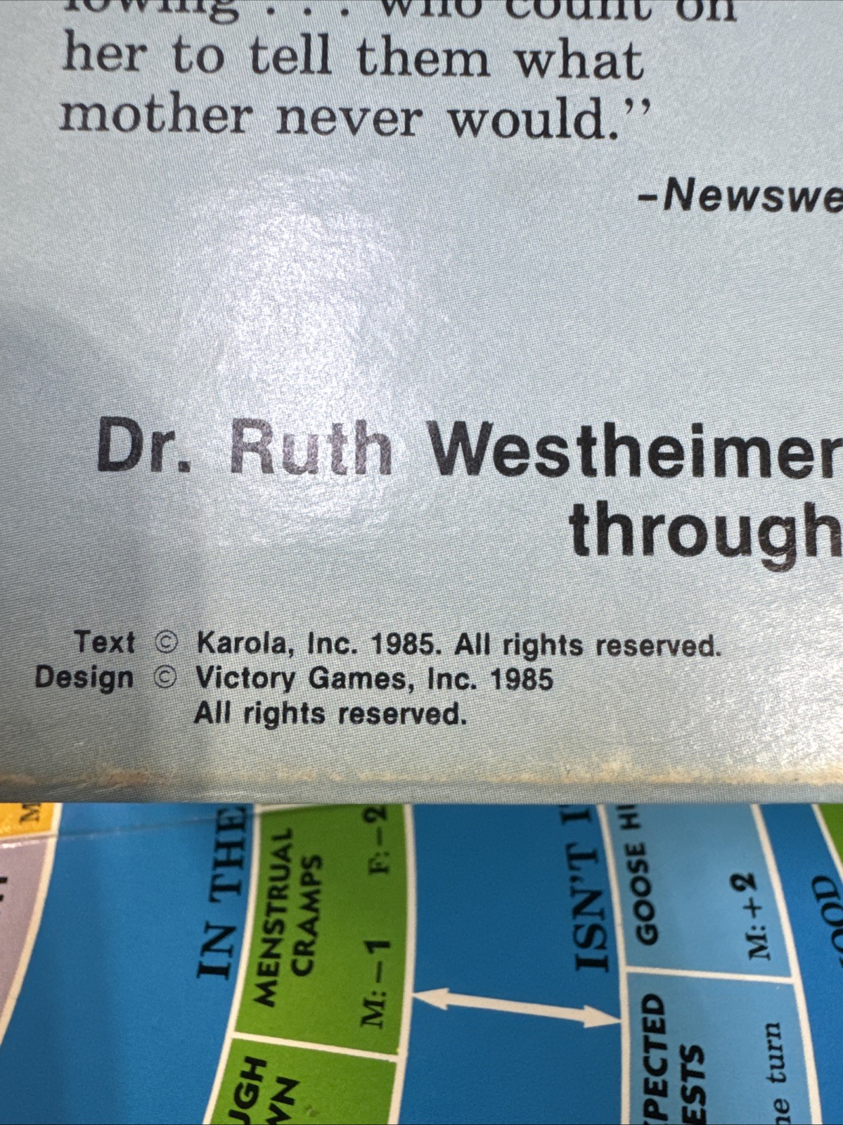 Dr Ruth’s Game Of Good Sex 1985 Vintage For 1-2 Couples Great Condition Complete