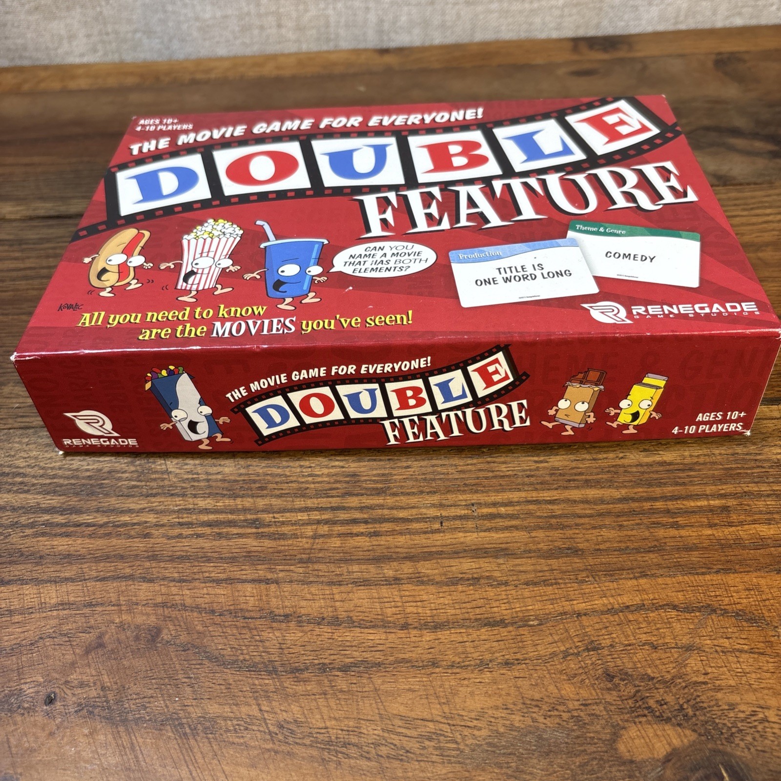 Double Feature Movie Game For Everyone Renegade, ages 10+, 4-10 players