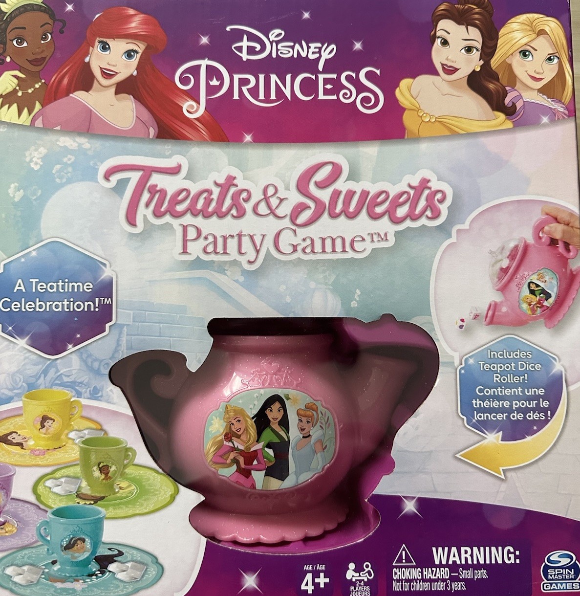 Disney Princess Treats & Sweets Teapot Tea Party Board Game Children Colorful 4+