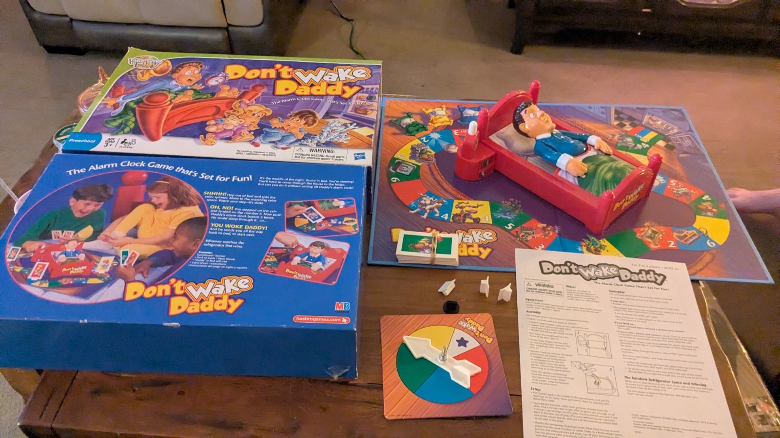 DON’T WAKE DADDY Alarm Clock Board Game, 2011 Hasbro All Pieces To Play Working