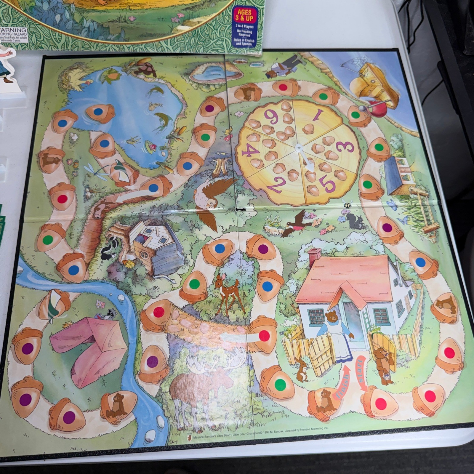 Little Bear Adventure Game Maurice Sendak 1999 Vintage Board Game Incomplete
