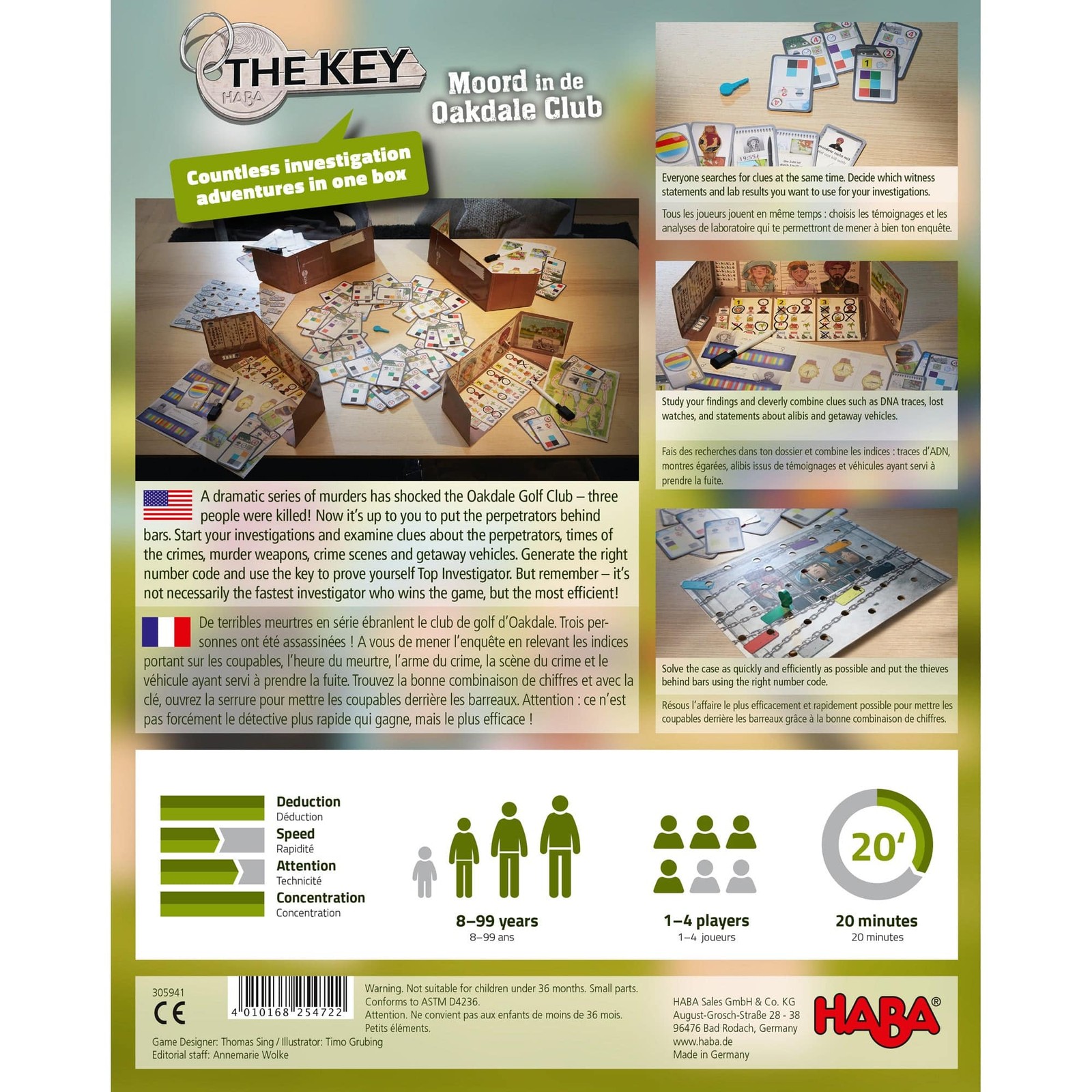 HABA The Key: Murder at the Oakdale Club