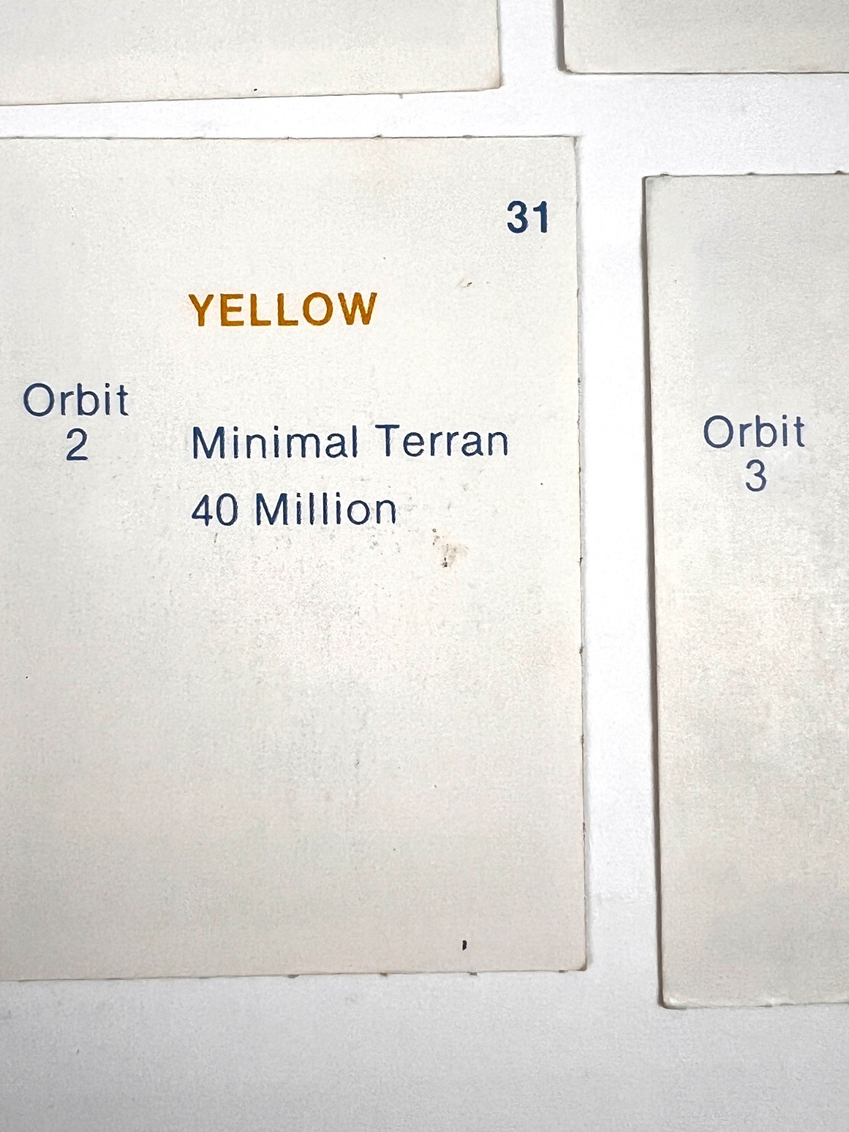 Vtg 1984 Avalon Hill Stellar Conquest Yellow Planet Cards Lot of 20 Parts