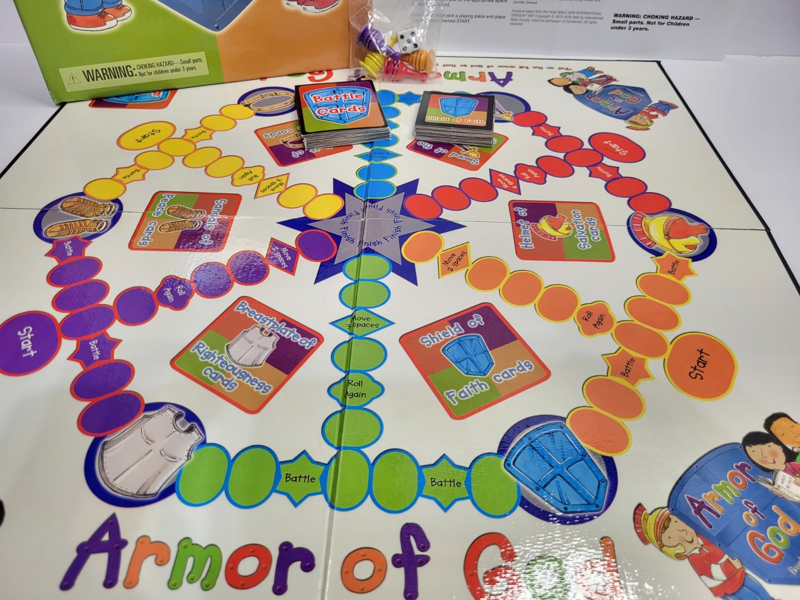 Armor of God Board Game 2-4 Players Ages 5+ Church Bible Youth Activity COMPLETE