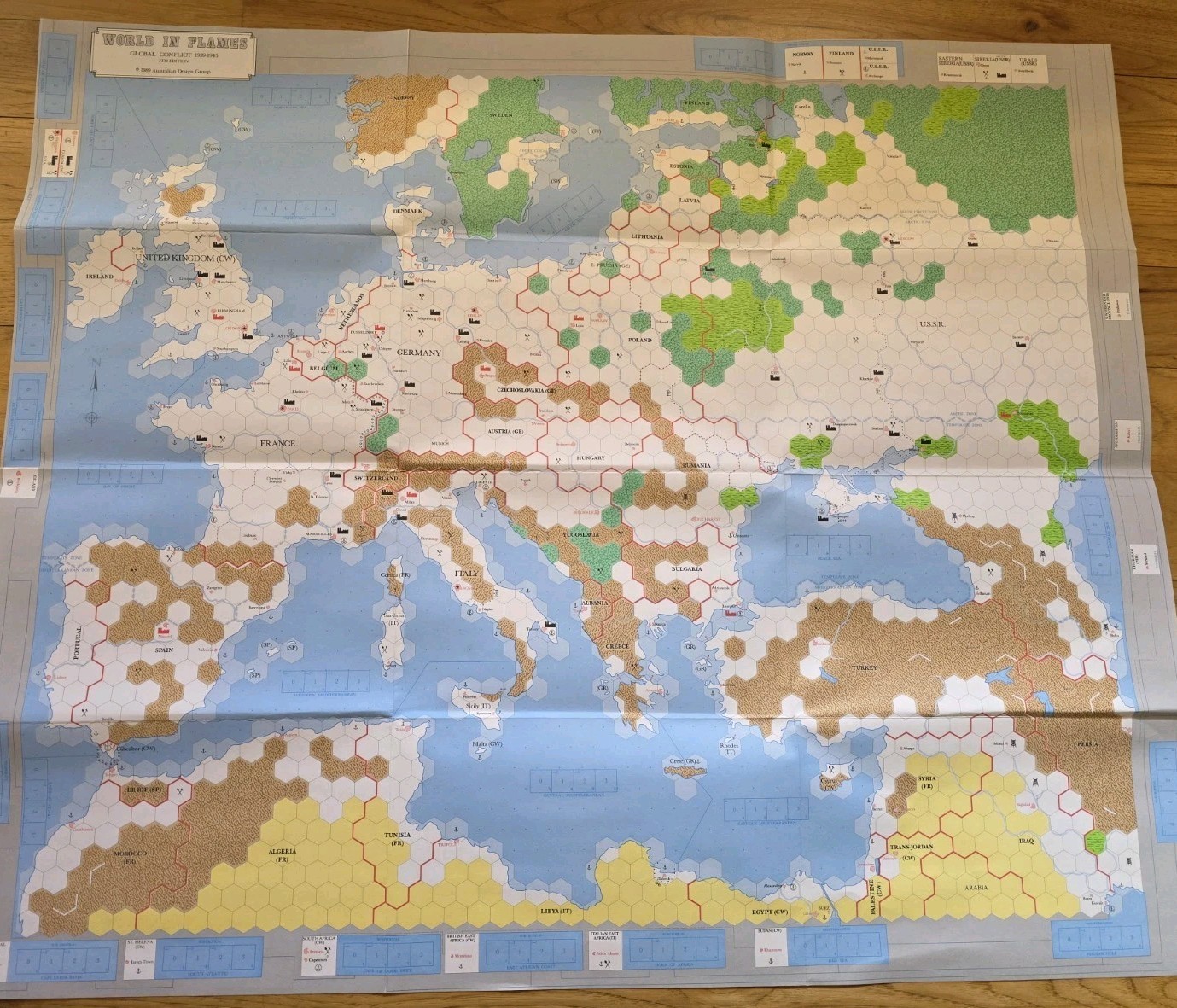 ADG – WORLD IN FLAMES Box Game – WW2 Global Conflict 1939-45 (4th Edition)