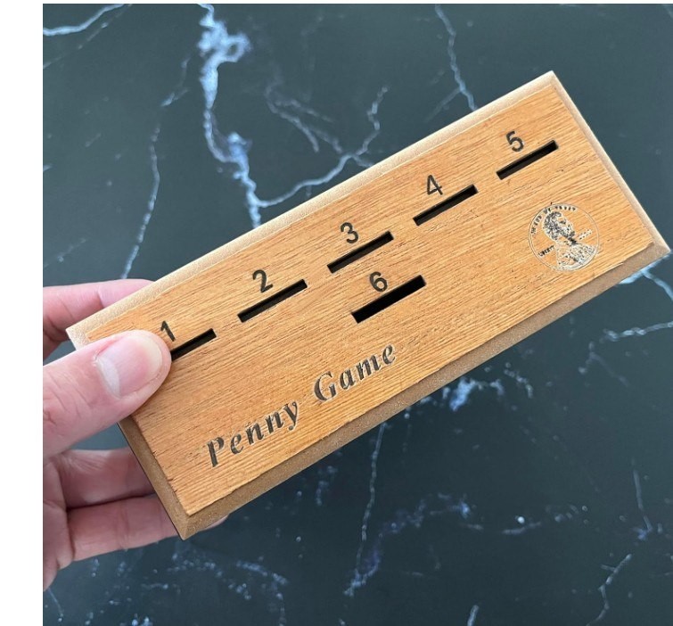 CBLKUS Penny Game, Family Fun Board Game, Drop Game Wood Box for 2-6 Players new