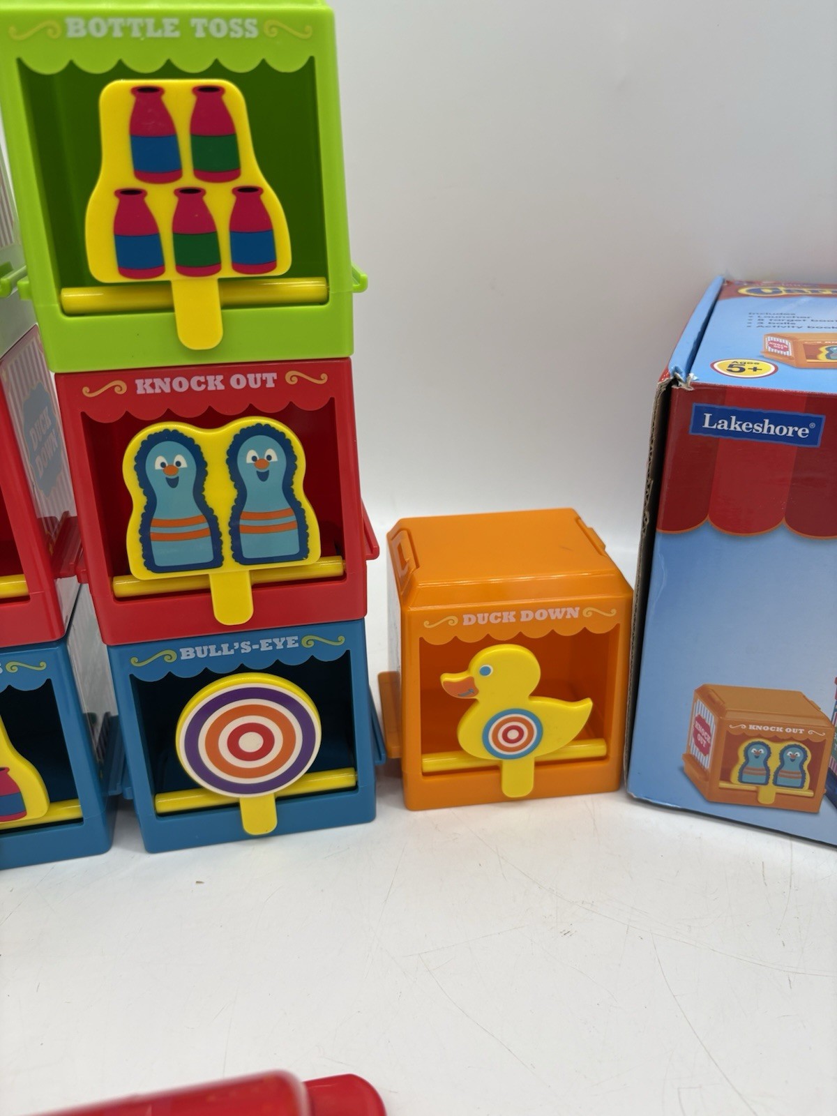 Lakeshore Carnival Knockdown Challenge FF350 Game Complete w/2 REPLACEMENT BALLS