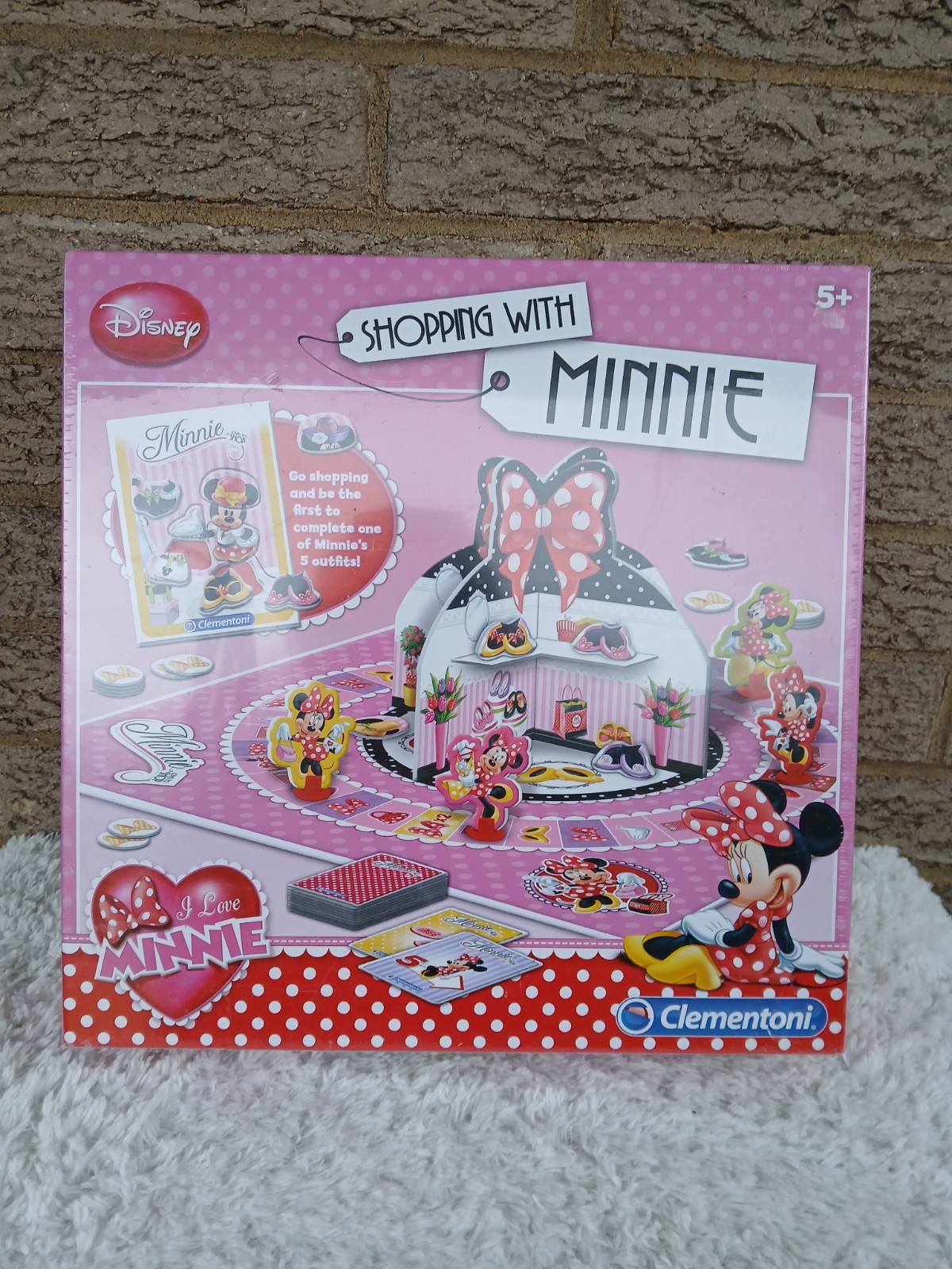 New Disney Shopping With Minnie Board Game – Clementoni- Ages 5 And Up
