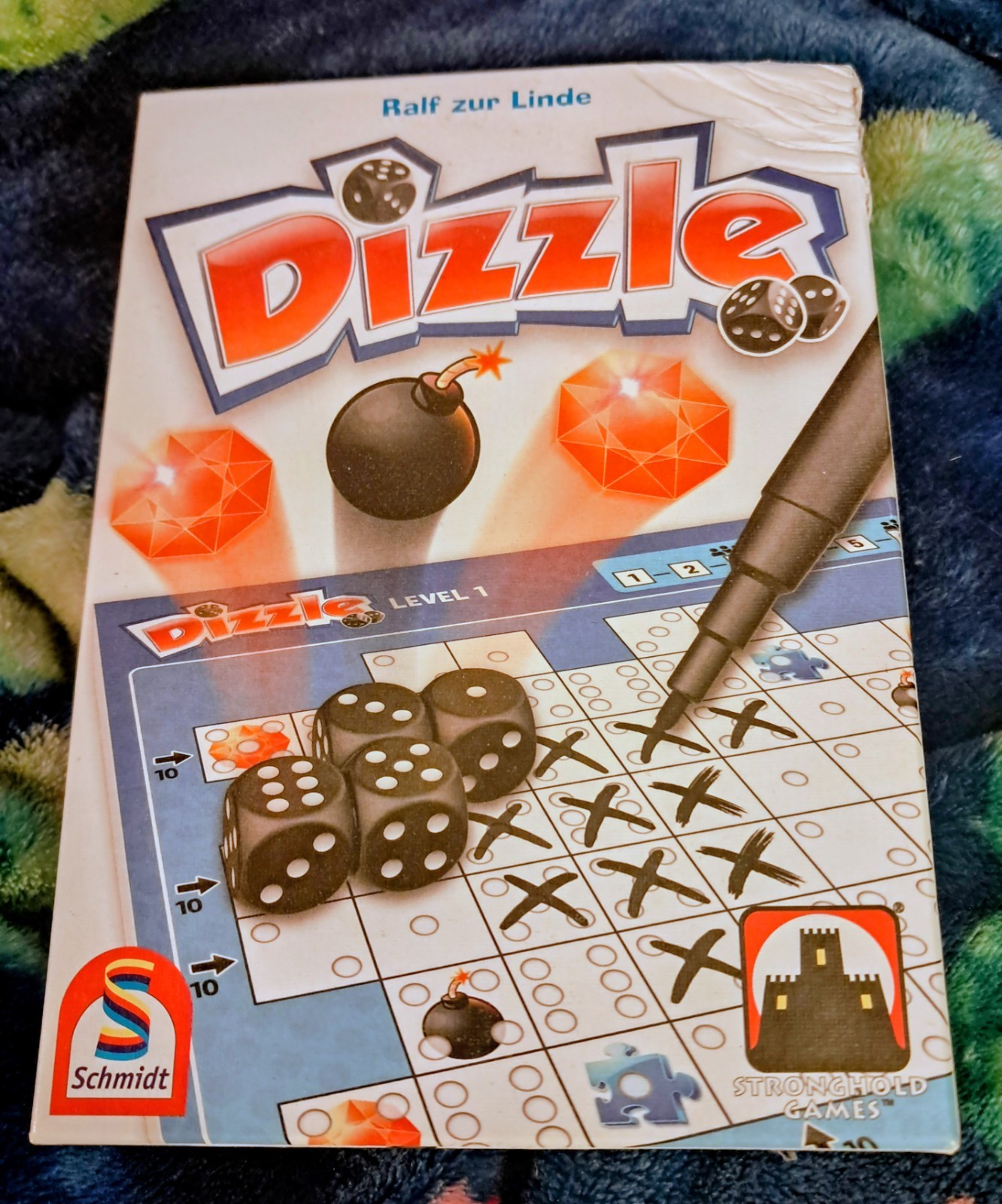 Dizzle Roll & Write Board Game Stronghold Good & Complete Dry Erase Sheets