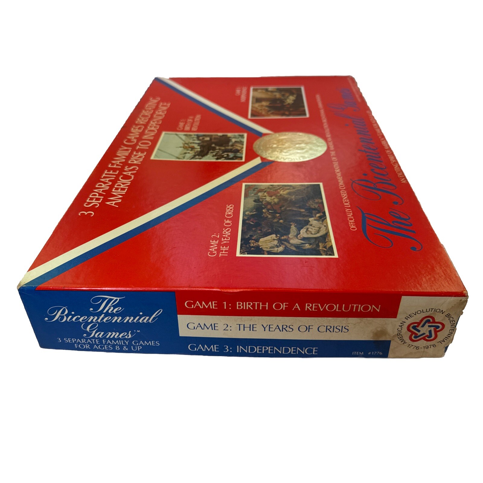 Vintage 1975 Coach House “The Bicentennial Games” 3 Board Games In 1 Complete
