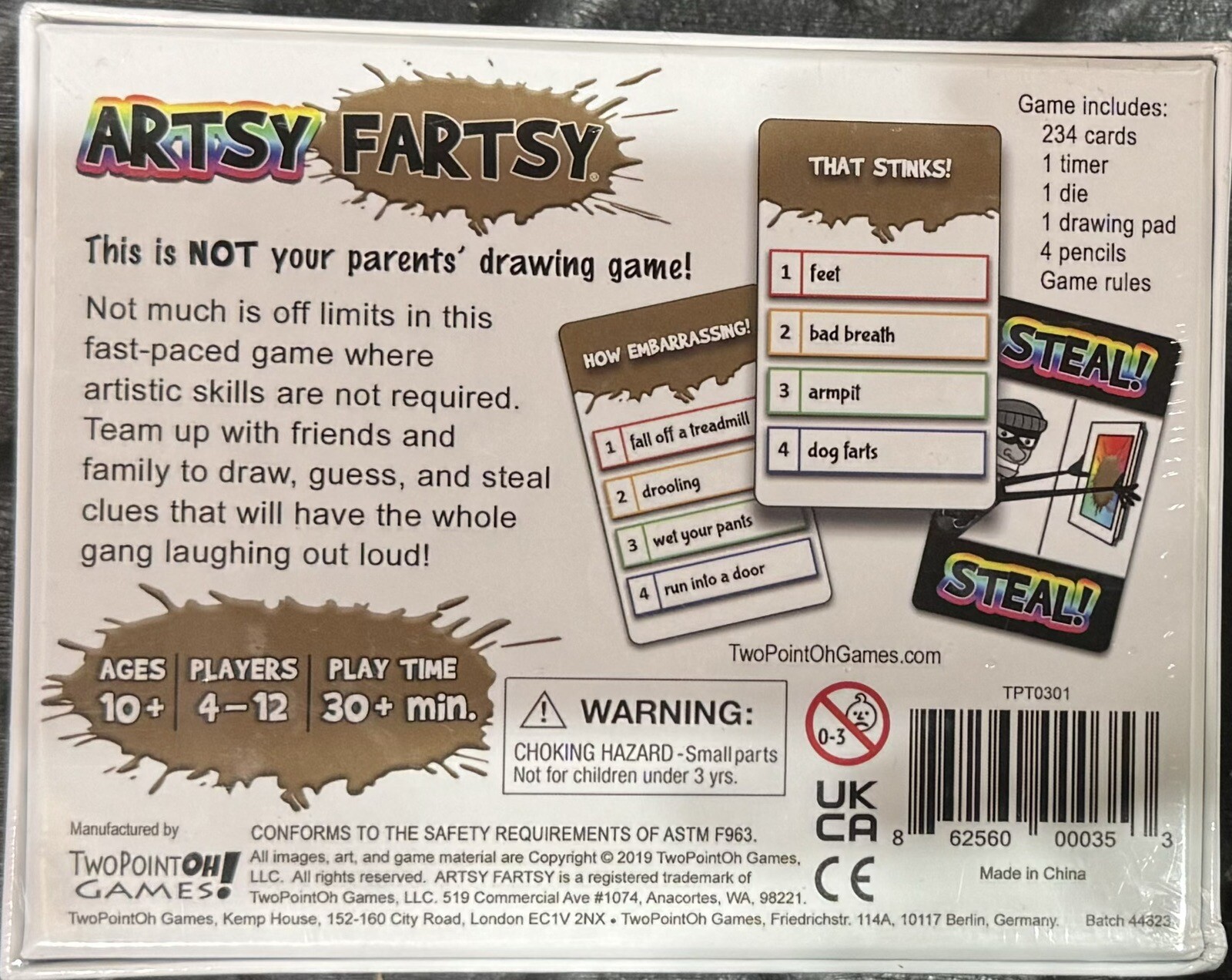 Artsy Fartsy Card and Drawing Game by TwoPointOh Games (NEW FACTORY SEALED)