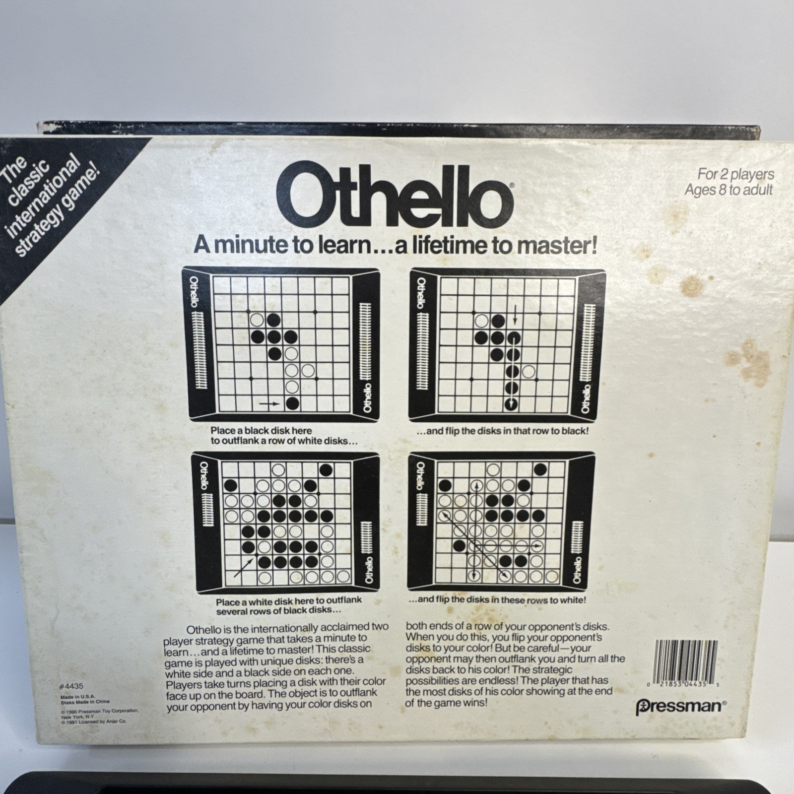 Othello Board Game – Pressman 1991 COMPLETE
