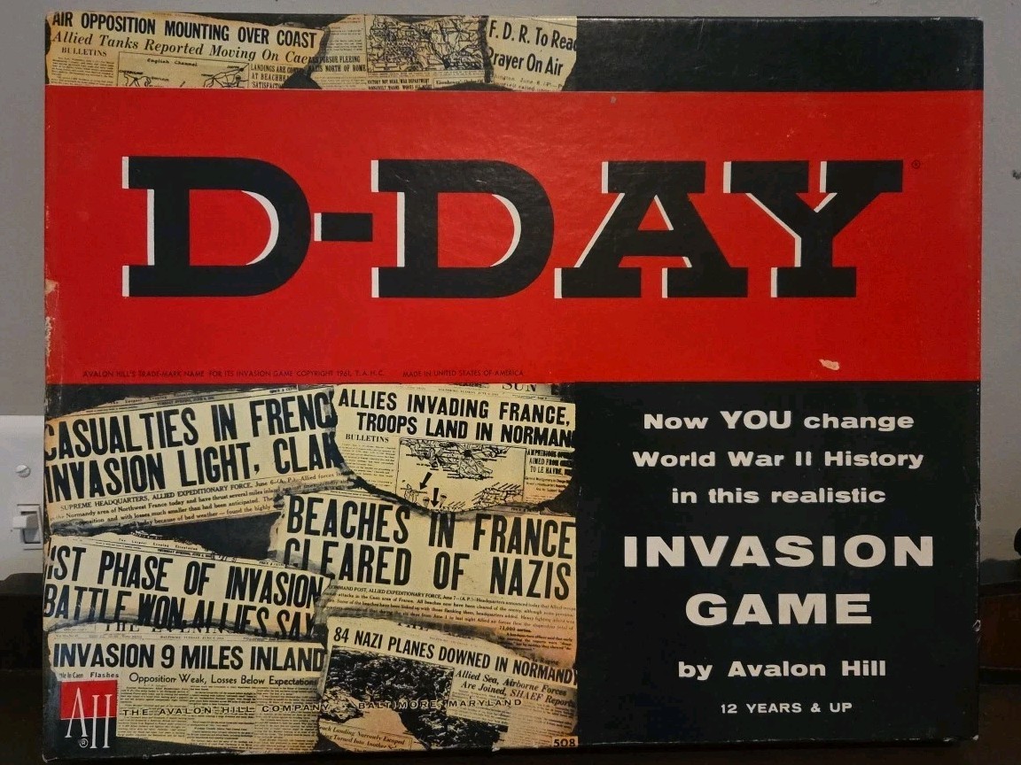 D-Day: World War II Invasion Board Wargame by Avalon Hill-Punched GUC