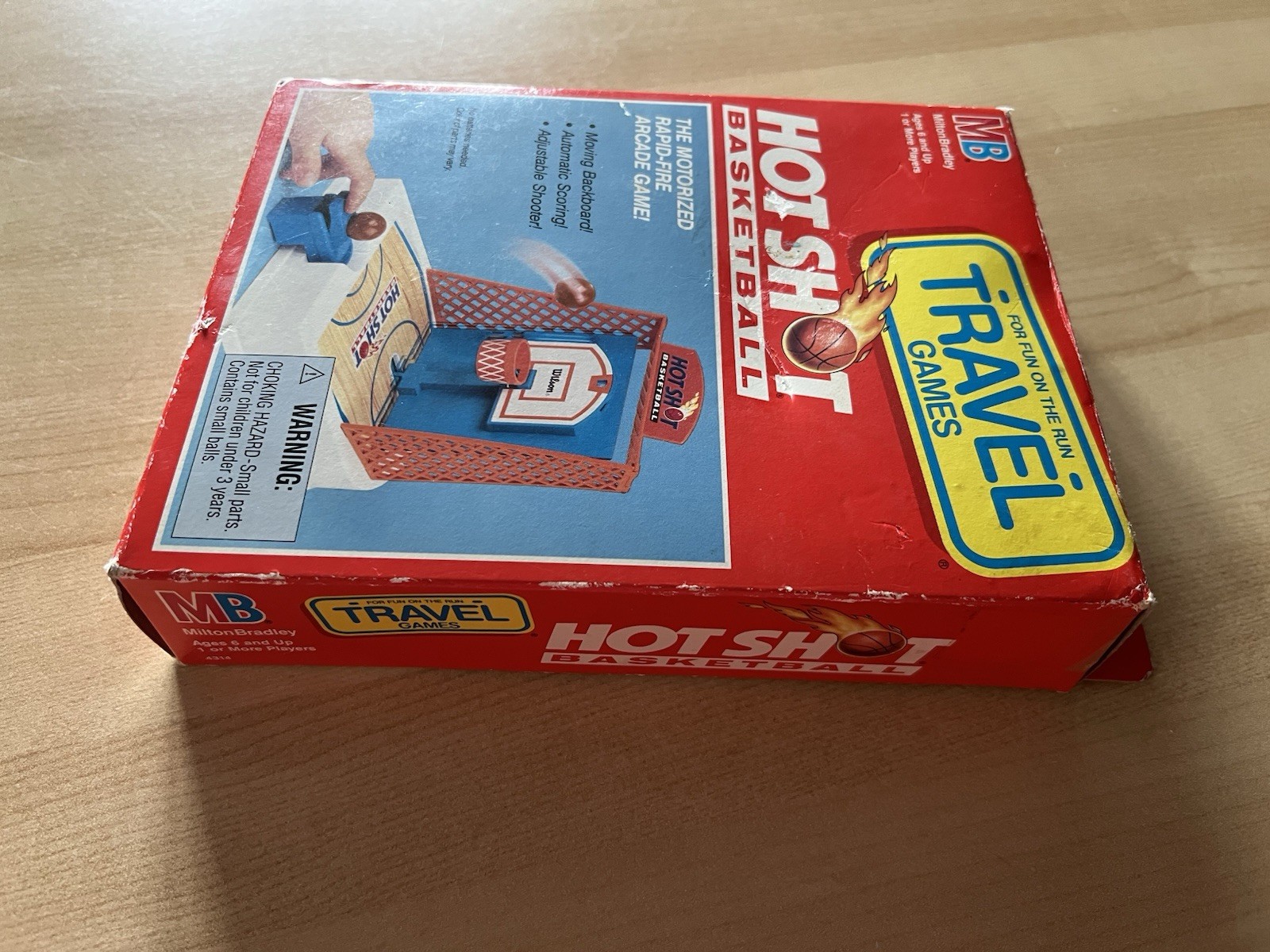 Vintage MB Hot Shot Basketball Travel Game Milton Bradley Complete Open Box