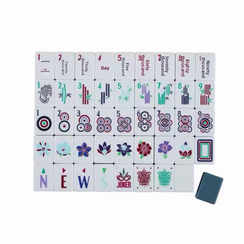 SLATE GRAY 4-Layer Acrylic Mahjong Tiles Full American Set 160 Tiles US SELLER!