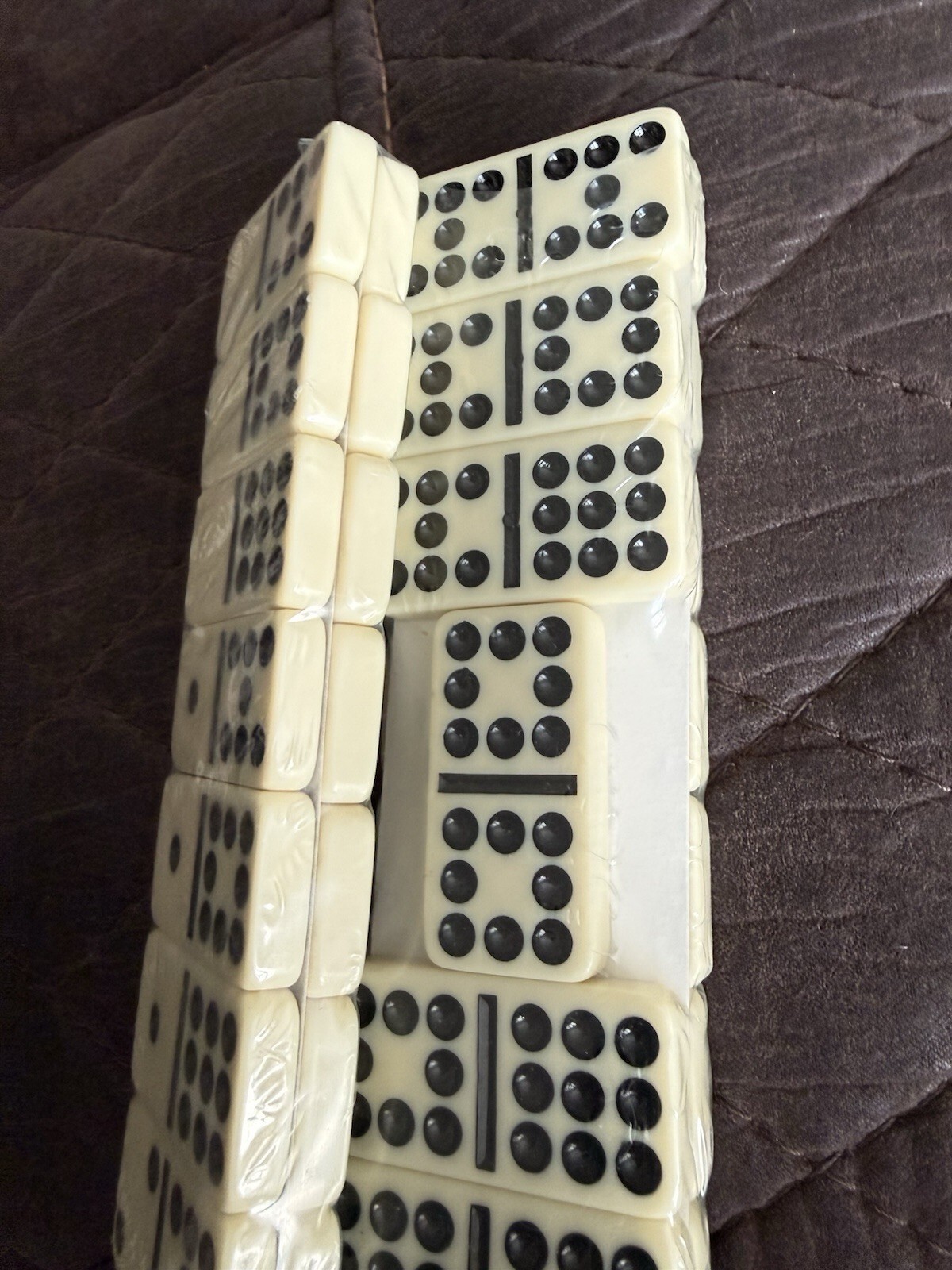 Vintage Domino By Cardinal 55 Pieces | 3/8″ Thick 2 Sealed Packs Red Vinyl Case