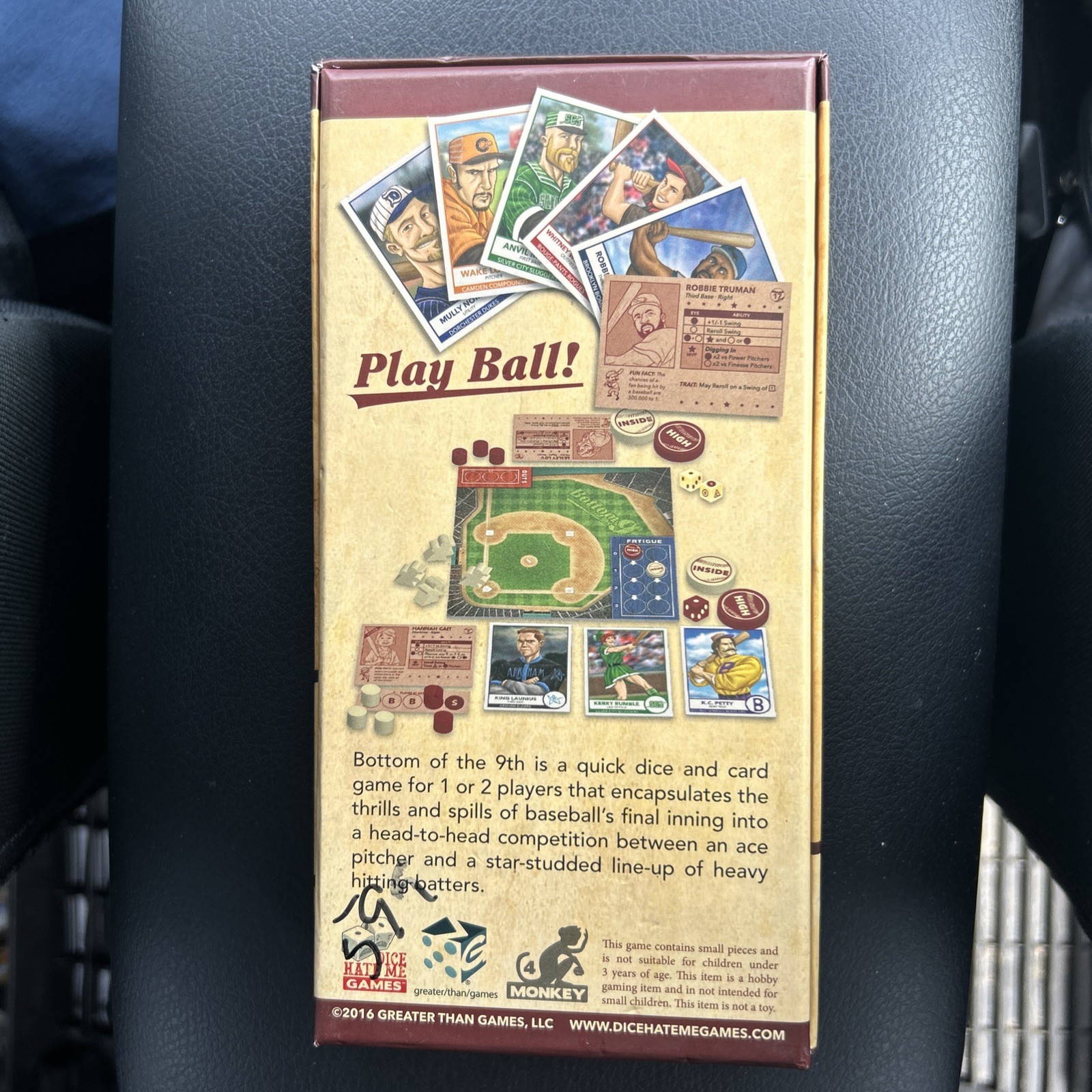 Hate Me Games Bottom of the 9th Sports Baseball Dice Card Game