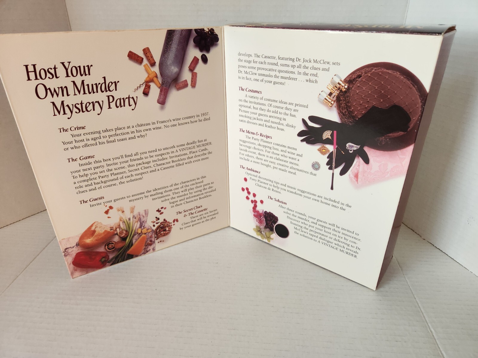 Murder Ala Carte A Vintage Murder Game Mystery Dinner Party Game Puzzle