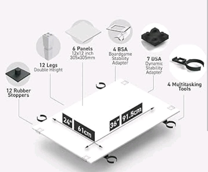 AdapTableTop – Board Game Black Table
