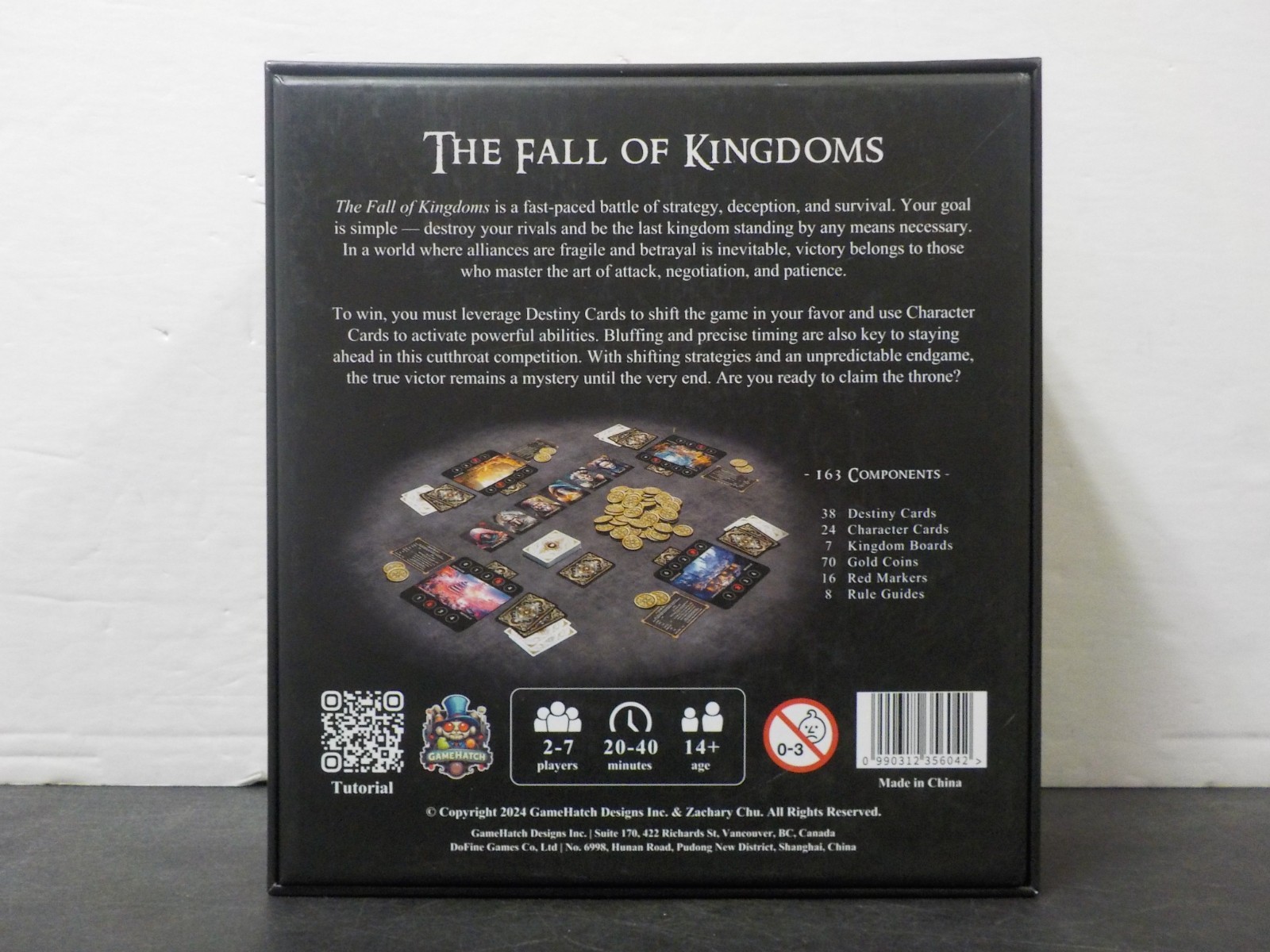 G529 The Fall of Kingdoms Founders Edition Board Game