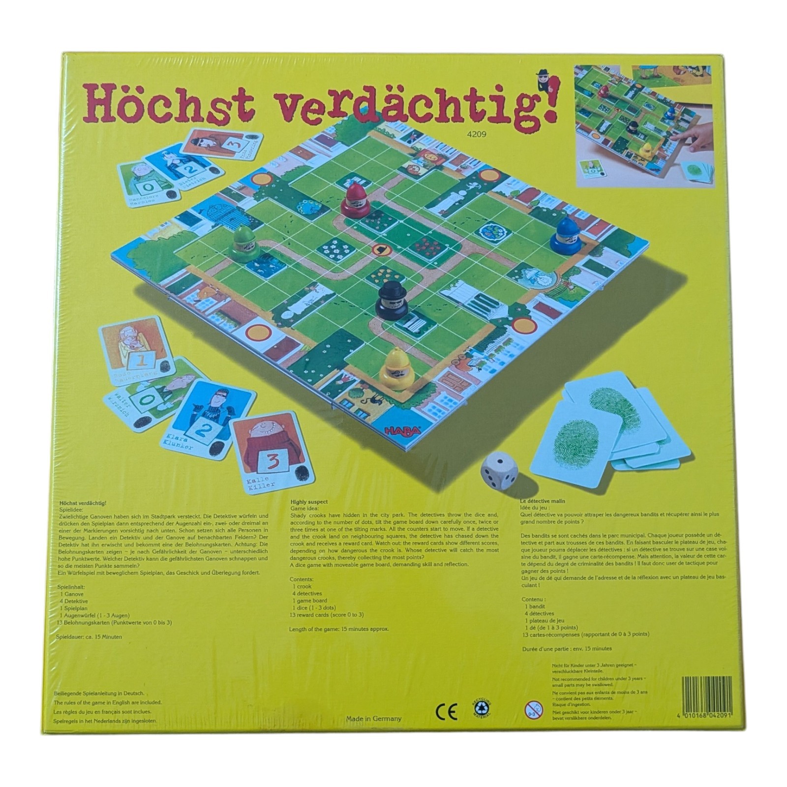 Hochst Verdachtig Haba Board Game Cooperative Skill Highly Suspect New Sealed