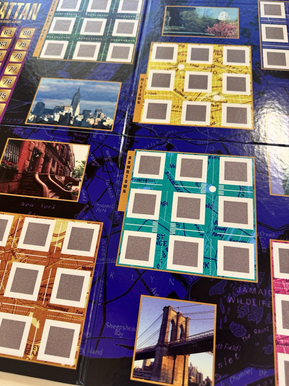 Complete- VTG Manhattan Mayfair Games Board Game 1996 Skyscraper Building