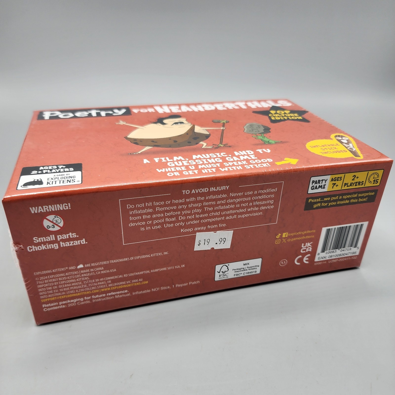 Pop Culture Poetry For Neanderthals Family Word Game Exploding Kittens Party NEW