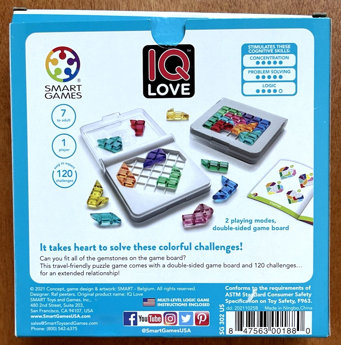 IQ Love Travel Puzzle Game with 120 Challenges for Ages 7 – Adult