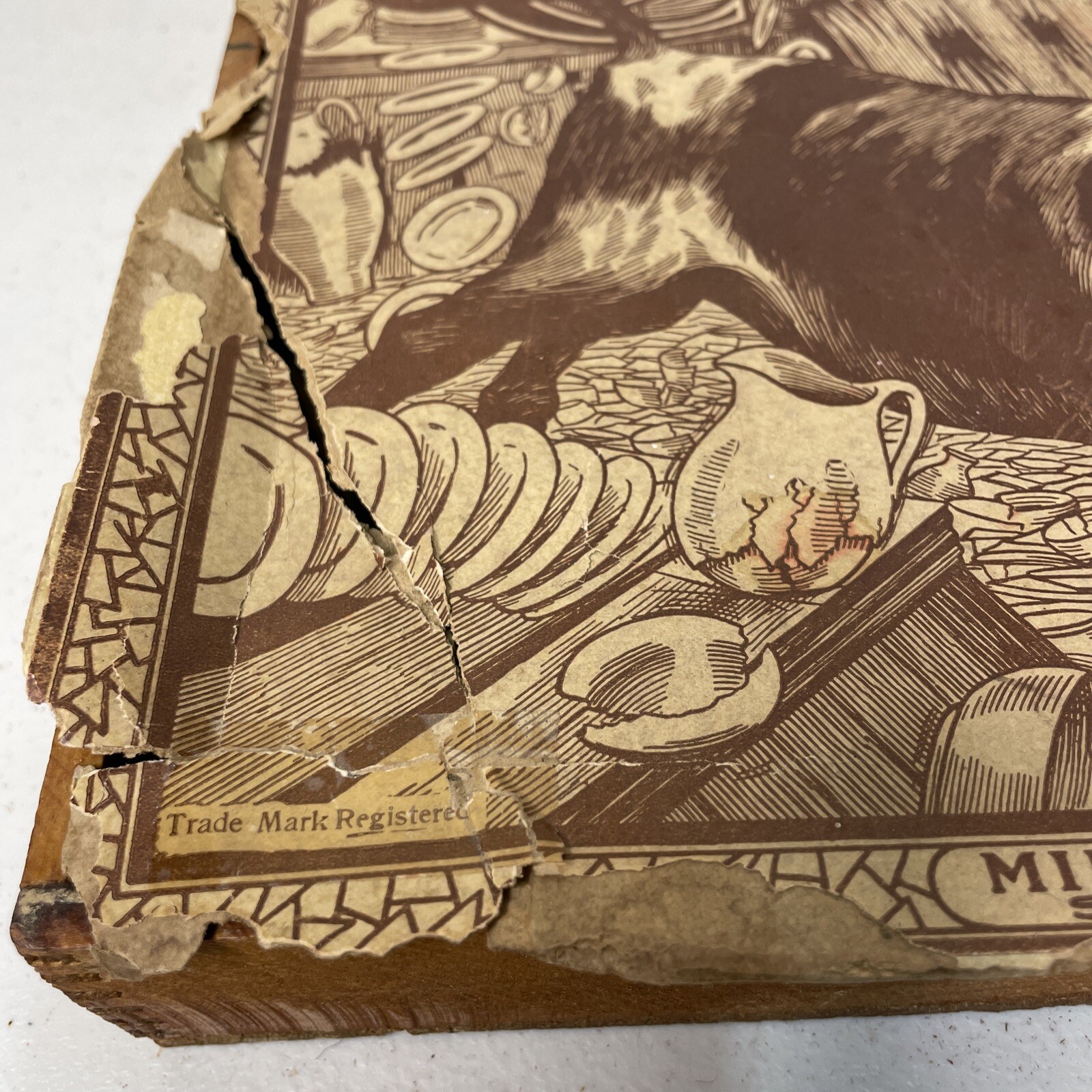 Rare 1906 Bull in a China Shop Board Game As-Is Wooden Base accessories READ