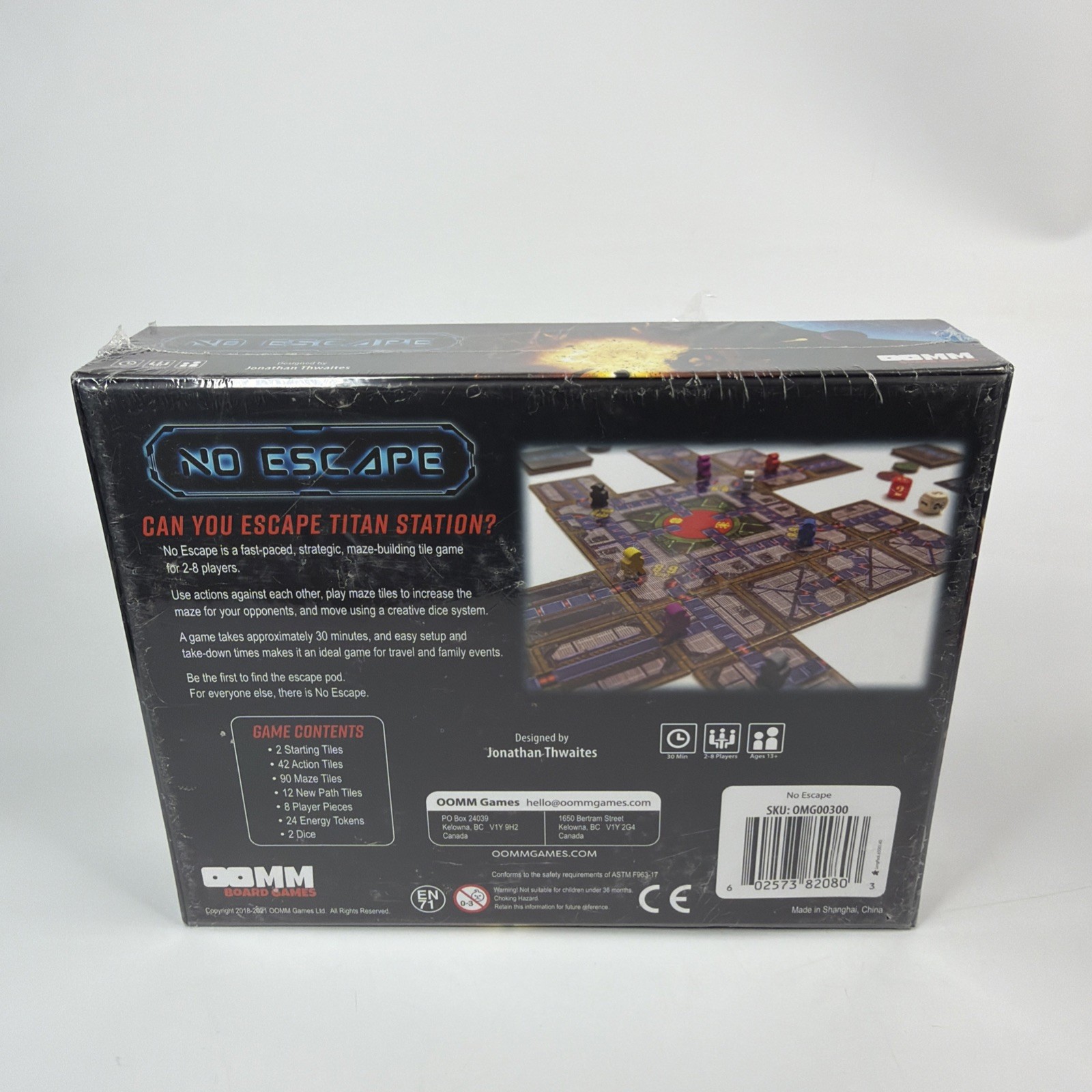 No Escape: Fast Paced, Strategic Maze Building Tile Game 100% By OOMM New Sealed