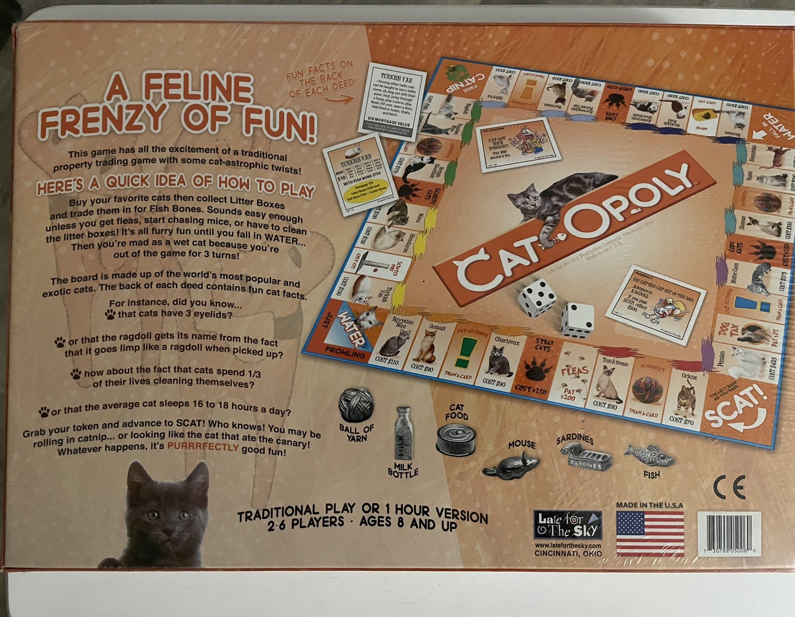 CATOPOLY COMPLETE BOARD GAME,PERSIAN,SIAMESE,EXOTIC,BIRMAN;EXC.COND