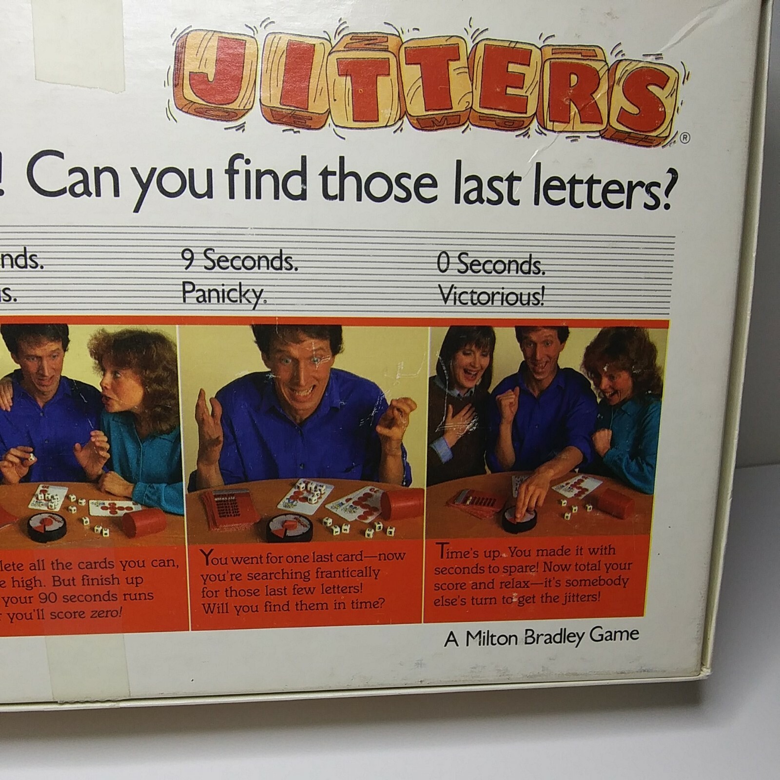 1986 Milton Bradley JITTERS Word Game . 100 % Complete 1 or More Player Age 10+