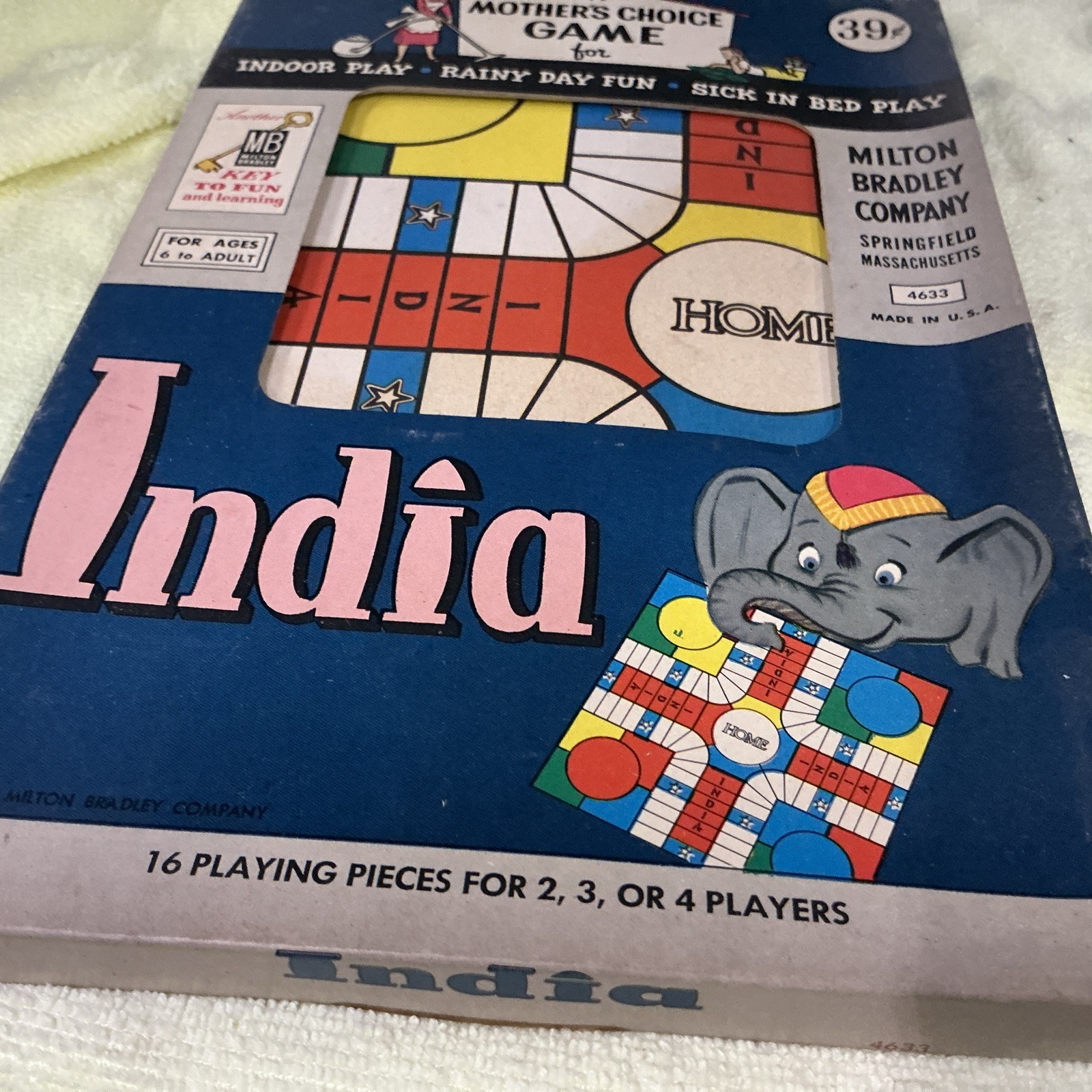 Complete 1956 Vintage Milton Bradley INDIA Game A Mother’s Choice #4633