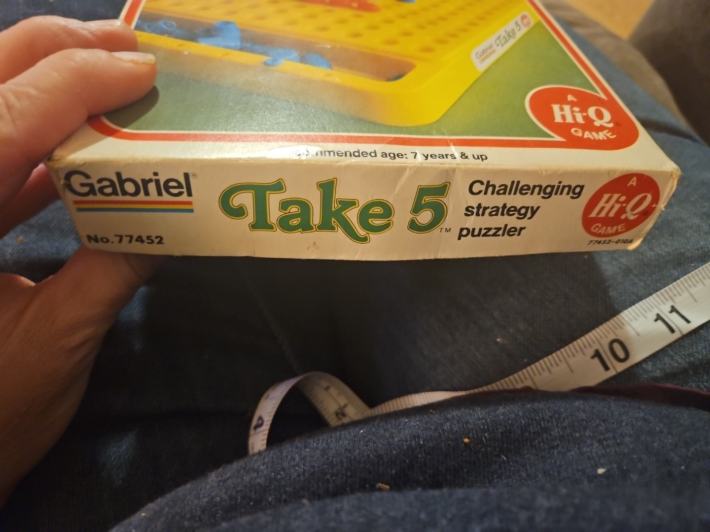 Vintage Take 5 Board Game W/ Box 1977 Gabriel Hi-Q 77452-400-B Strategy Puzzler