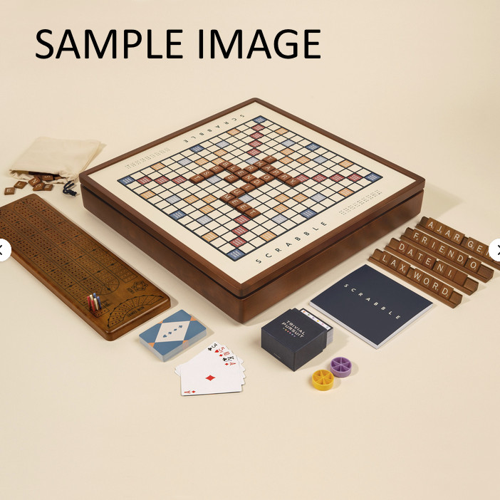 Scrabble 3-in-1 Premium Game Collection w/ Trivial Pursuit & Cribbage Open Box