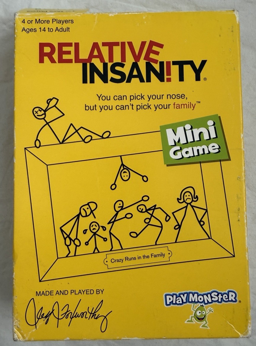 Relative Insanity Hilarious Party Game By: Jeff Foxworthy Ages 14+ Mini Game