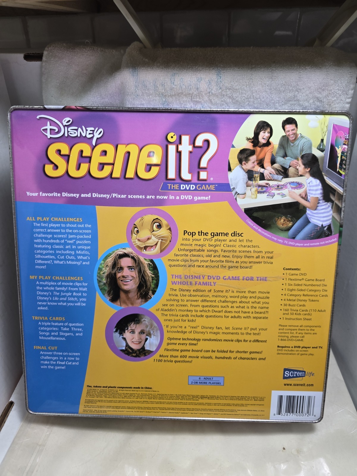 Screenlife 2004 Mattel Disney Scene It? In Metal Collectible Case( Complete)