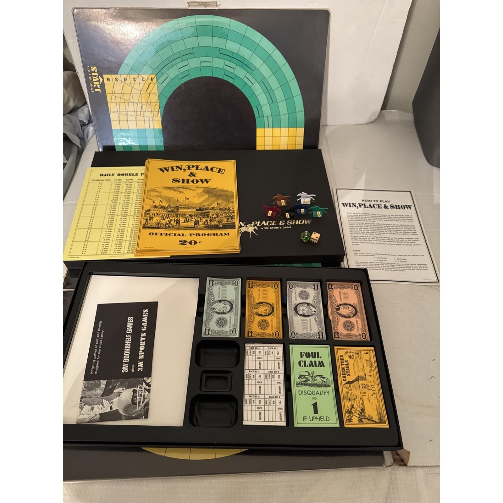 1966 Win, Place & Show Game by 3M Sports Complete Bookshelf Vintage Horse Racing