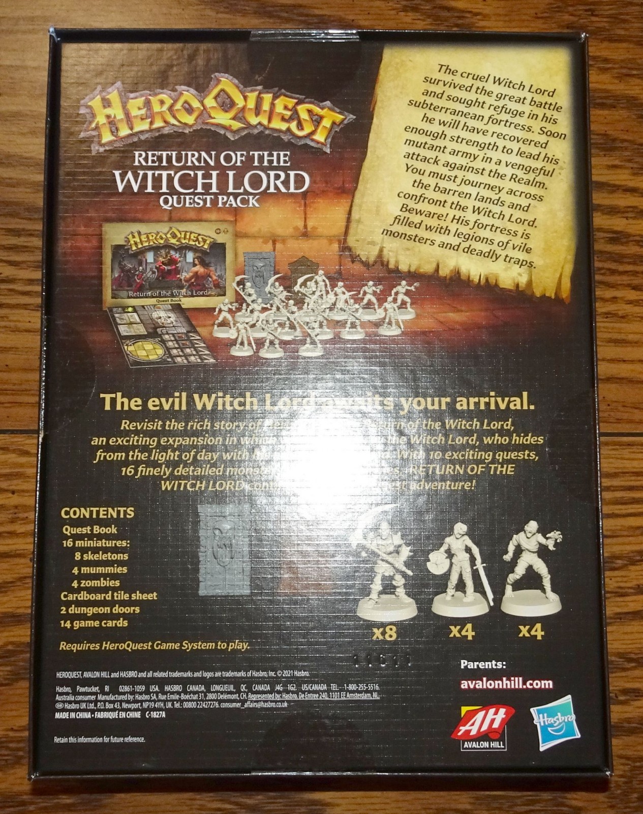 HeroQuest Return of the Witch Lord Hero Quest Pack Expansion 2021 Hasbro New