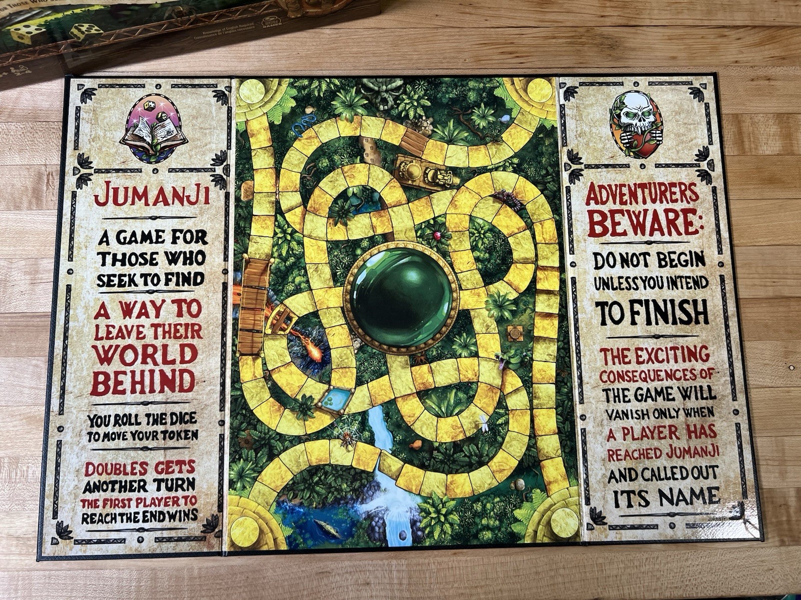 Jumanji The Game Classic Adventure Board Game Spin Master Games 2022 Complete