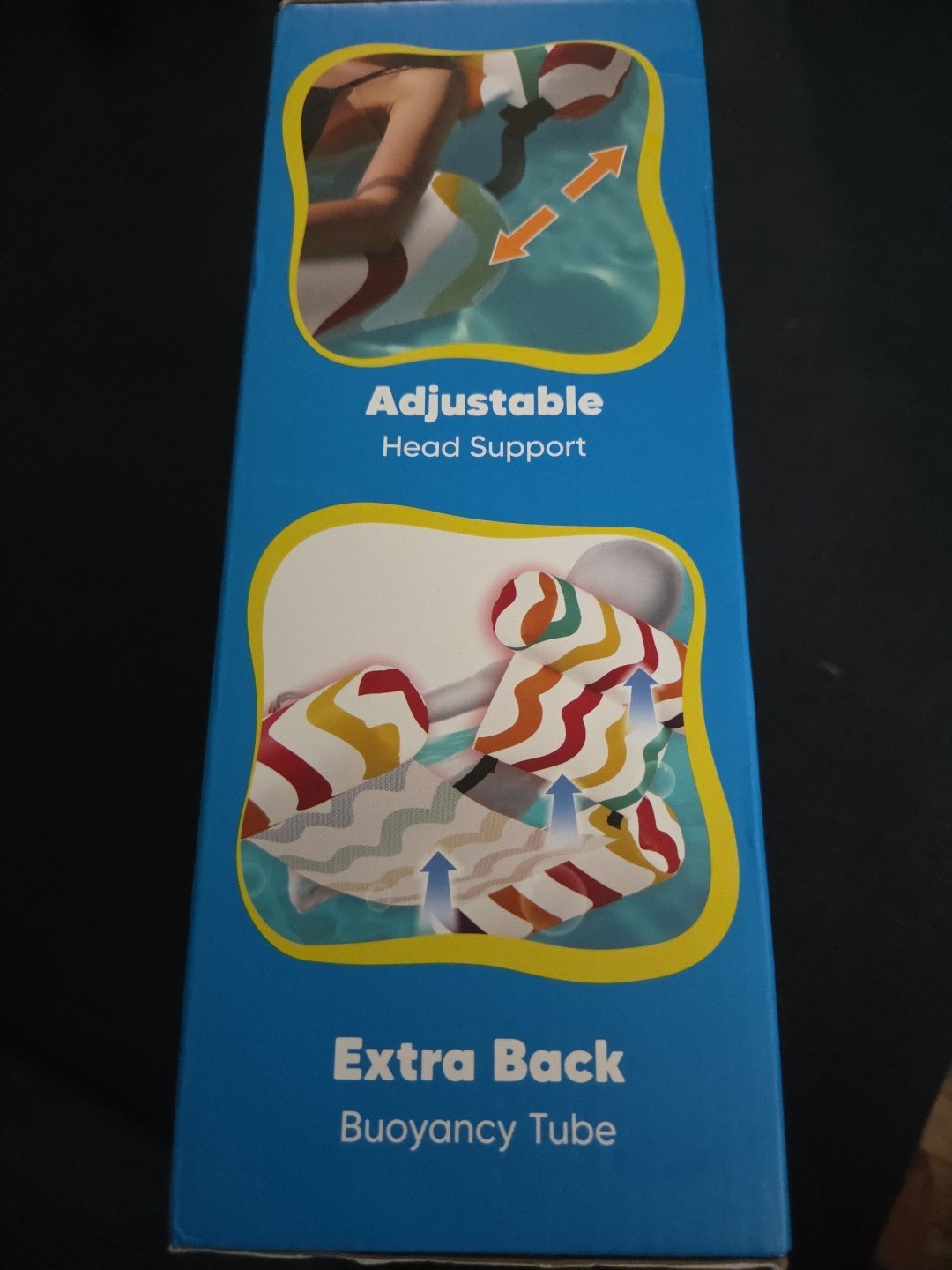 Inflatable Pool Floats Chairs 2 Pack Heavy Duty Stripe Pattern Funscape Adult