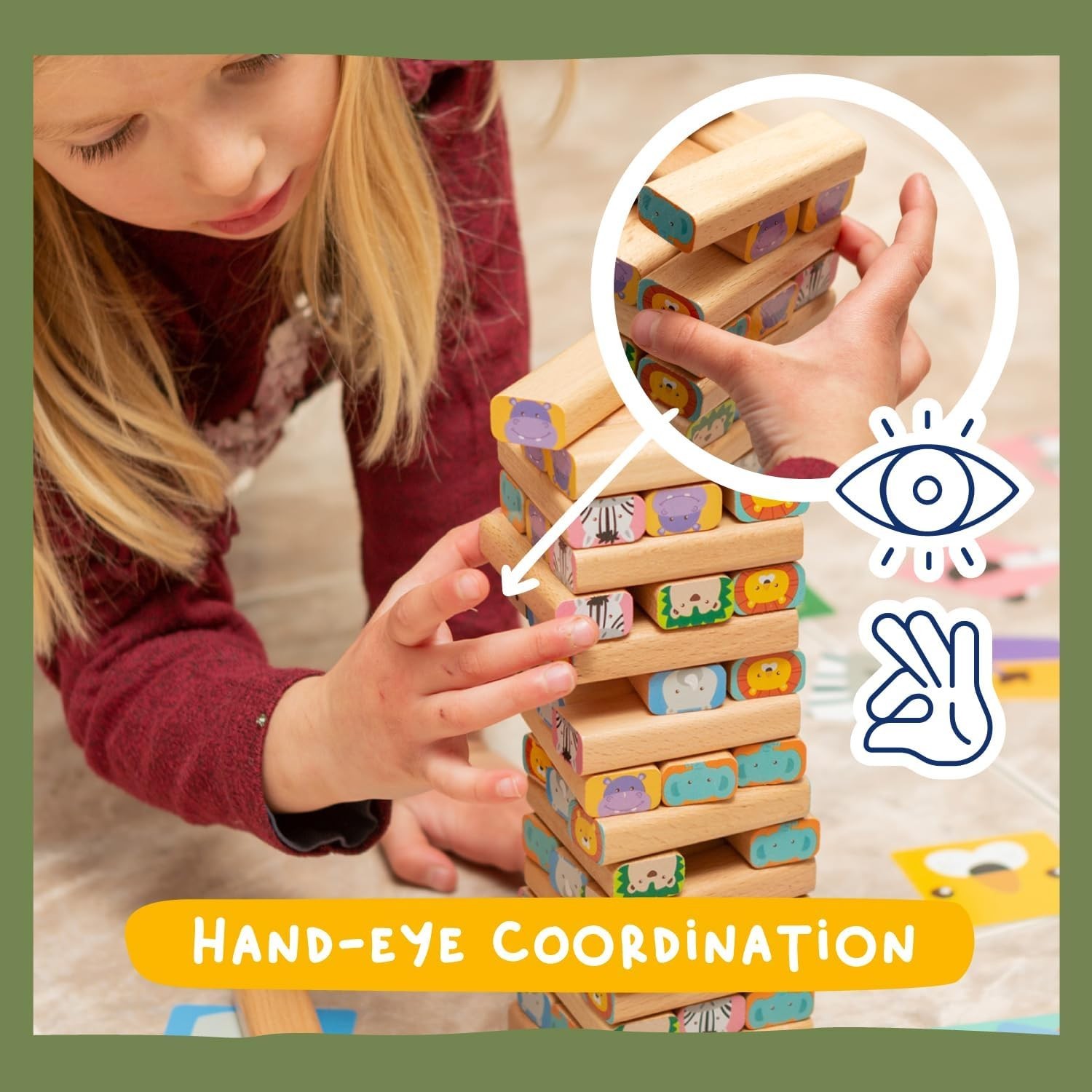 Kids Safari Stacking Game, Develops Problem Solving and Coordination Skills