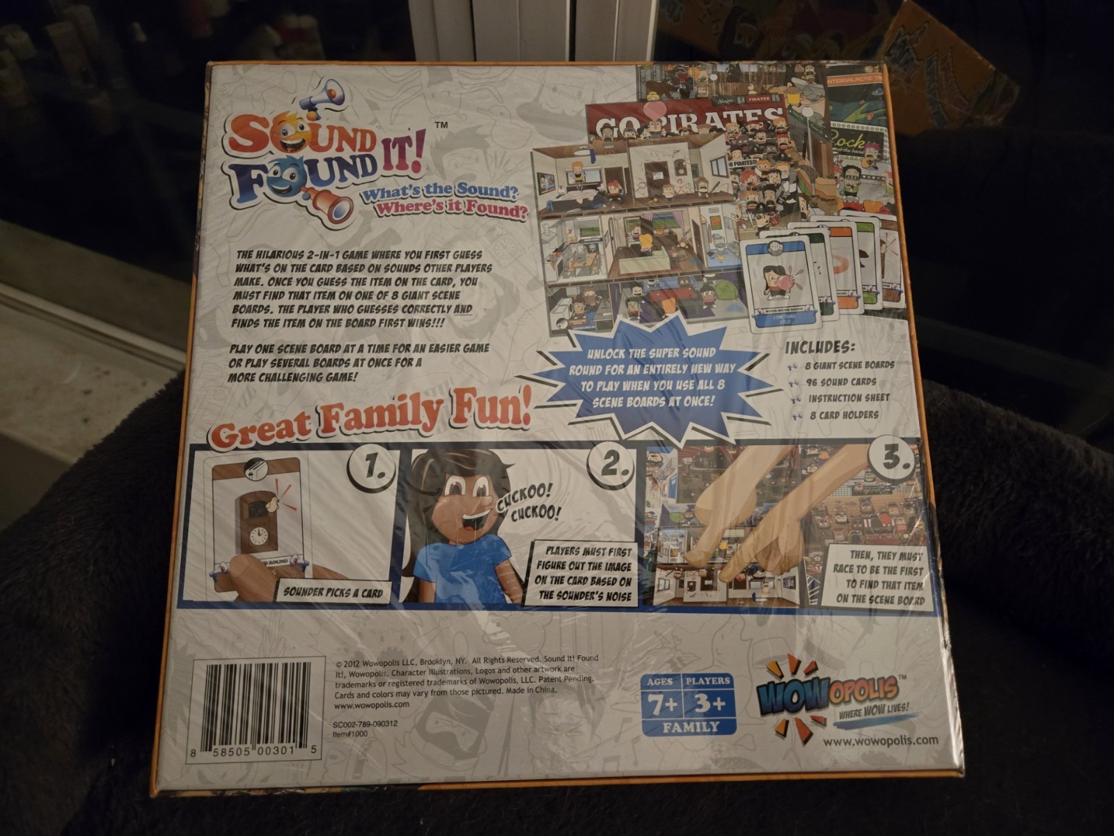 Wowopolis Sound It/Found It Game, NEW/Sealed, Family Game, 7+ Yrs, 3 Players