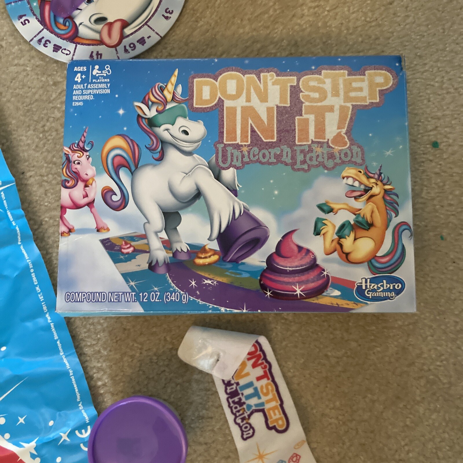 Hasbro Gaming Don’t Step in It Game Unicorn Edition 4years and up