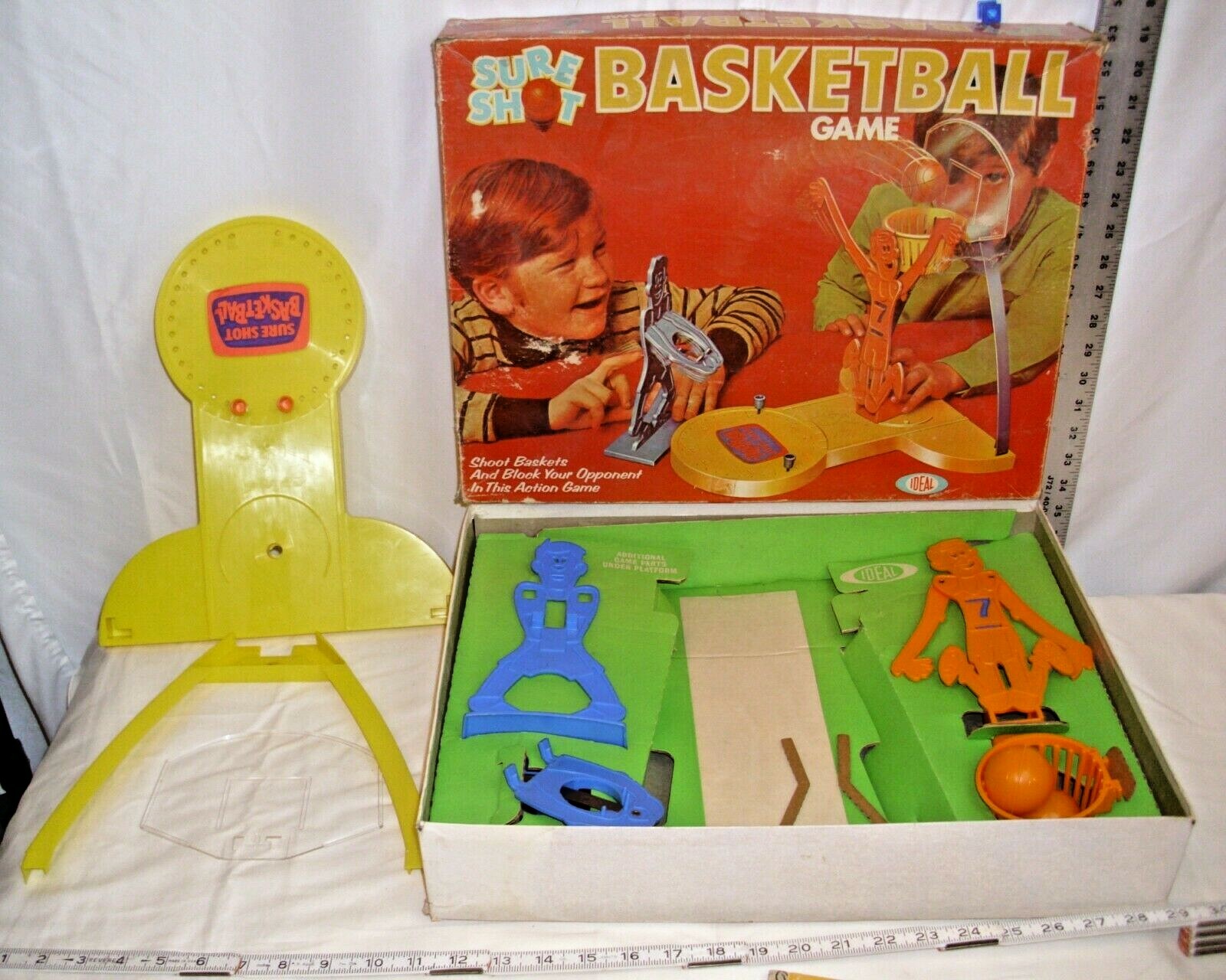 IDEAL SURE SHOT BASKETBALL GAME 1970 BOXED COMPLETE