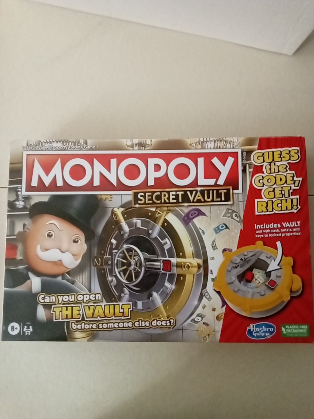 MONOPOLY Secret Vault Board Game for Kids Ages 8 – Up, Family Fun Complete Game