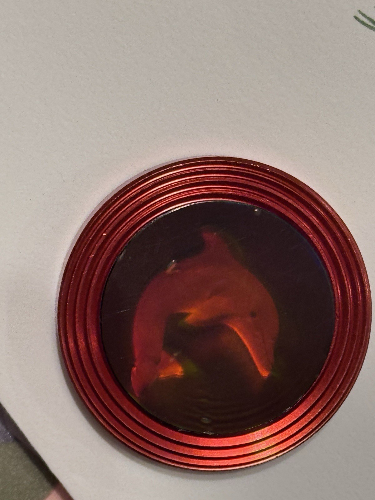 Vintage 90s Pogs Slammer Metal Holographic Dolphin Very Rare