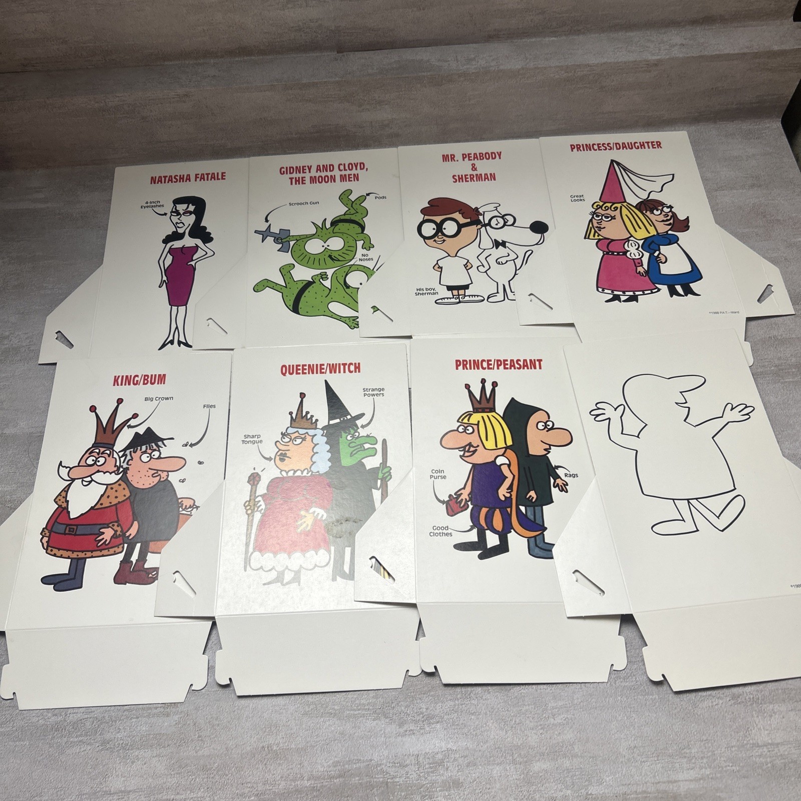 Vintage 1988 Rocky & Bullwinkle Role Playing Party Game Read Description
